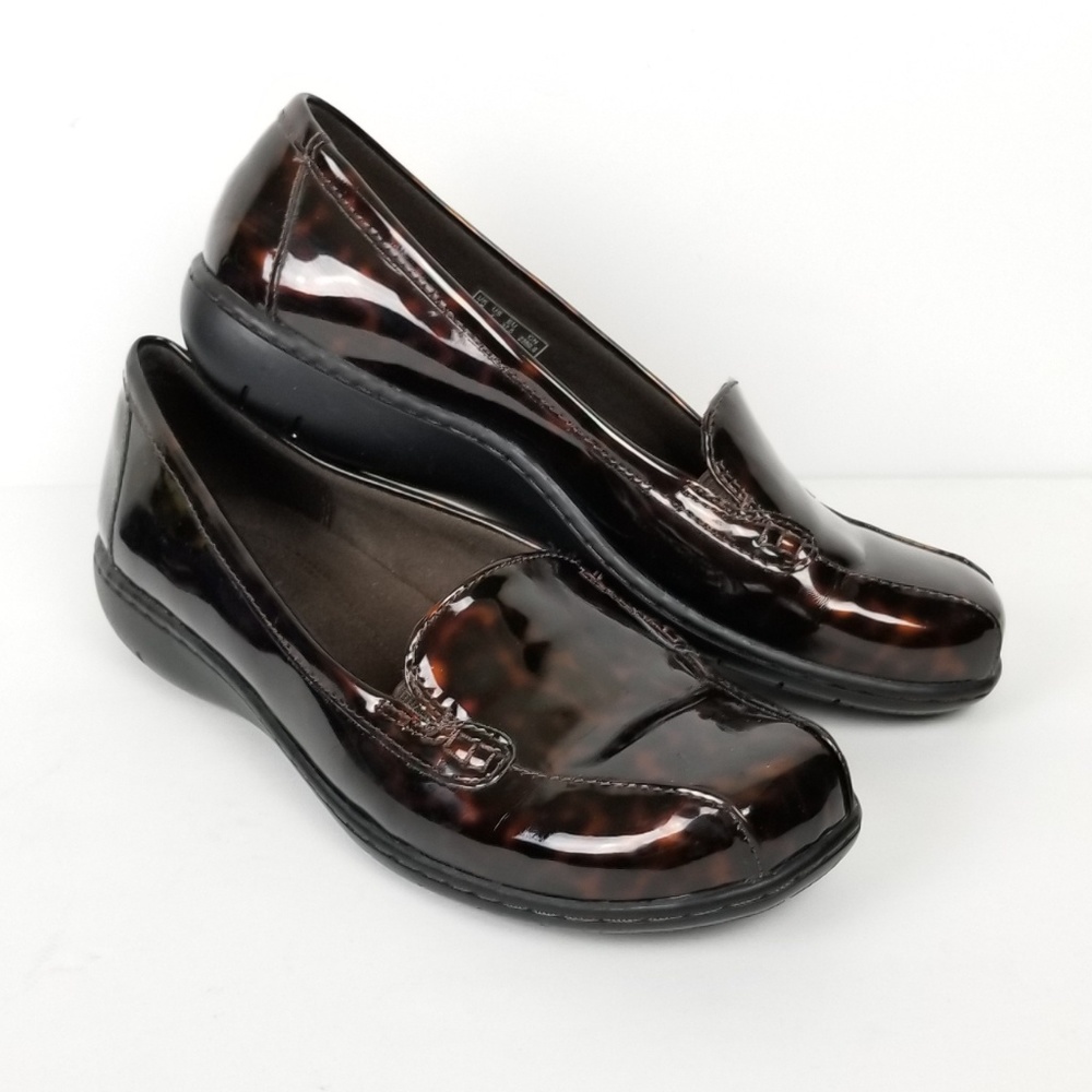 *Final Price Clark's Collection Loafers Leopard Print Patent 7W